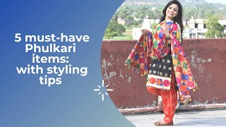 5 must have Phulkari items: Phulkari suit set, dupatta, saree, juttis, mojaris, pants, palazzo
