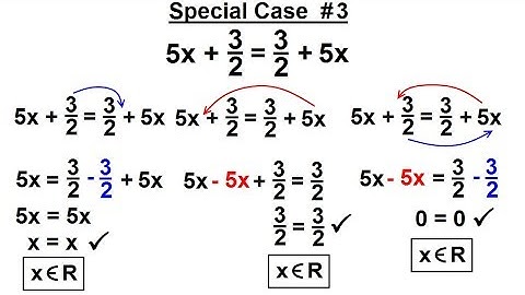Algebra - Ch. 1: Linear Equation (19 of 21) Special case #4