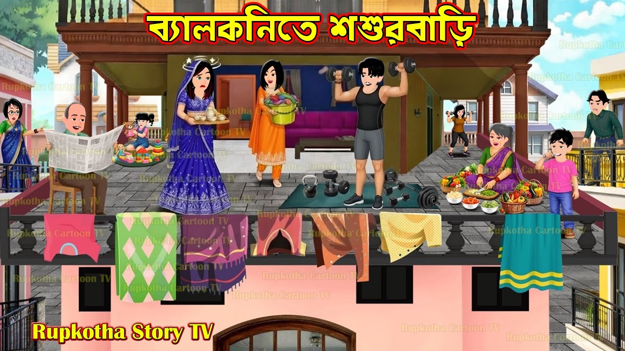 ব্যালকনিতে শশুরবাড়ি Balconyte Shosurbari | Bangla Cartoon | Rupkotha Story TV | Rupkotha Cartoon TV