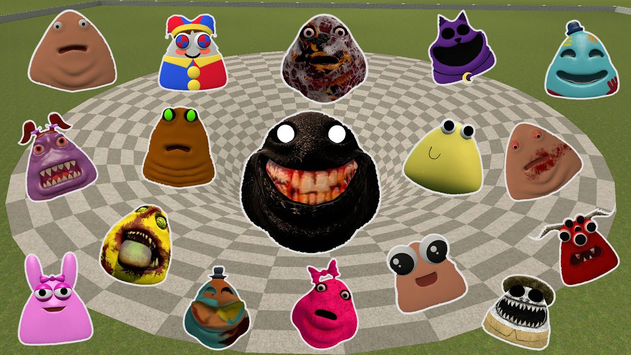 DESTROY ALL NEW 3D POU BOU'S REVENGE & ITALIAN BRAINROT FAMILY in BIG FUNNEL Garry's Mod