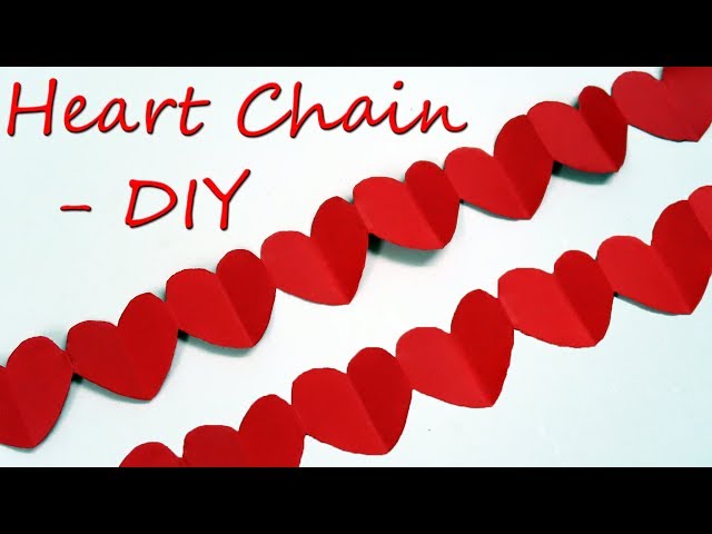 How to Make a Heart Paper Chain - Pjs and Paint