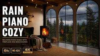 Grab a Coffee, Read a Book & Relax by the Fire 🔥 Rainy Cabin Ambience screenshot 4