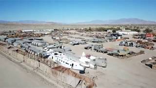 Aero Trader aircraft boneyard in Ocotillo Wells, CA B17, B25, B29