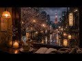 Cozy Rainy Tokyo Cafe at Night 🌸 Relaxing Jazz Ambience &amp; Rain Sounds
