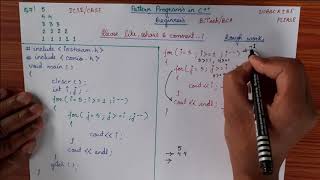 Part 7. C++ Pattern Program | BASIC PATTERN PROGRAM | ICSE & CBSE BOARD