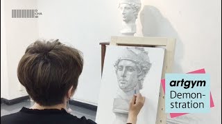 ochabi_「青年マルスのデッサン(4倍速)」artgym_2018 - YouTube