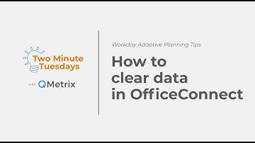 How to clear data in OfficeConnect – Workday Adaptive Planning