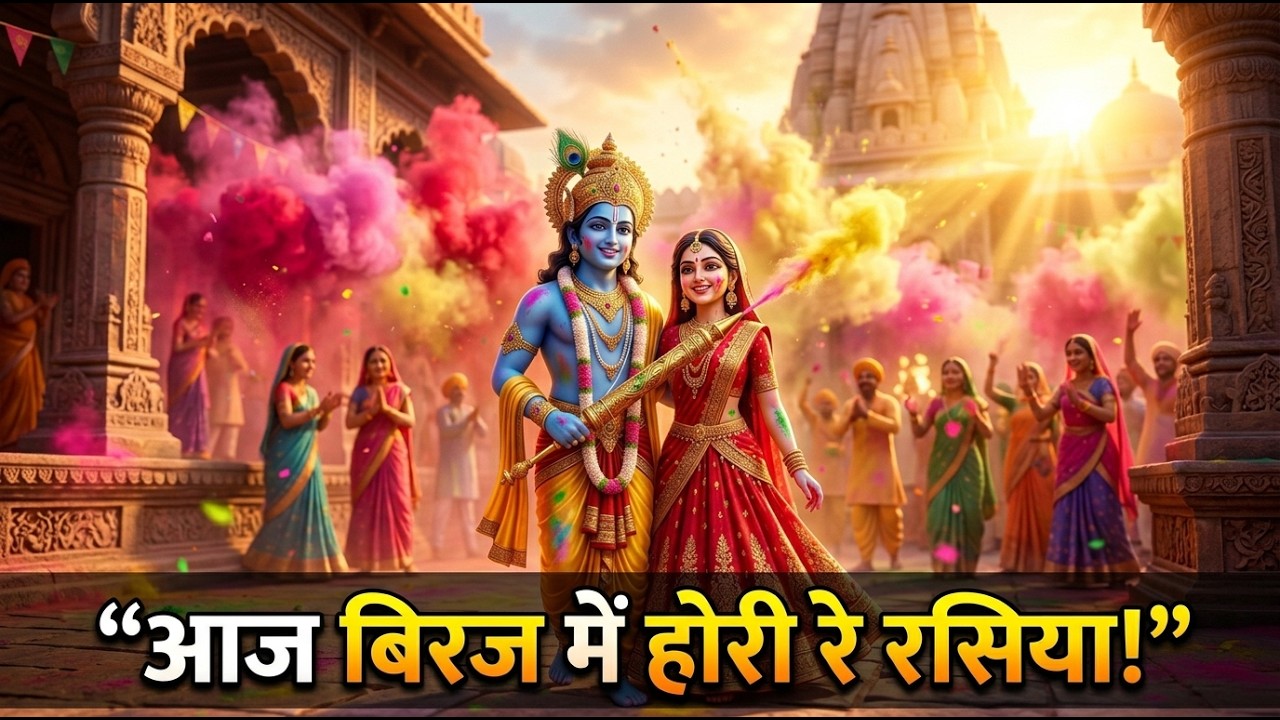 Aaj Biraj me Hori re Rasia | आज बिरज में होरी रे रसिया | Govardhan Divine Scape