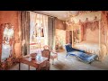 Ambience/ASMR: Princess Bedroom on Rainy Morning in Rococo Castle (18th Century), 4 Hours