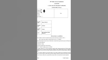 HP POLICE CONSTABLE 2025.....CALL LETTER FOR DOCUMENT VERIFICATION #hppoliceexam #hppscexam #exam