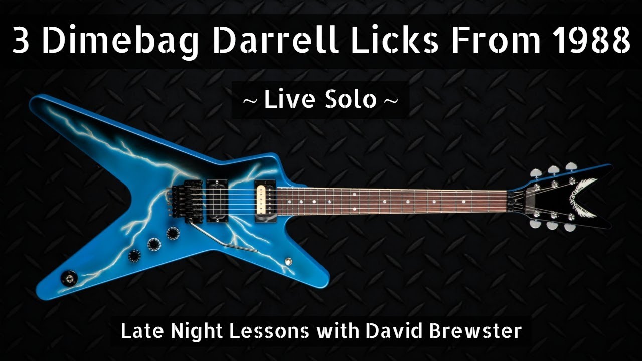 3 Dimebag Darrell Licks From 1988