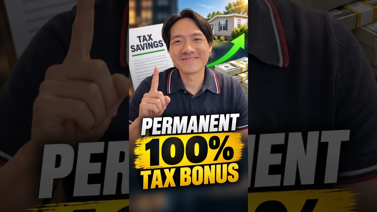 Permanent 100% Bonus Depreciation, and What Comes Next #investing #paylesstaxes #money