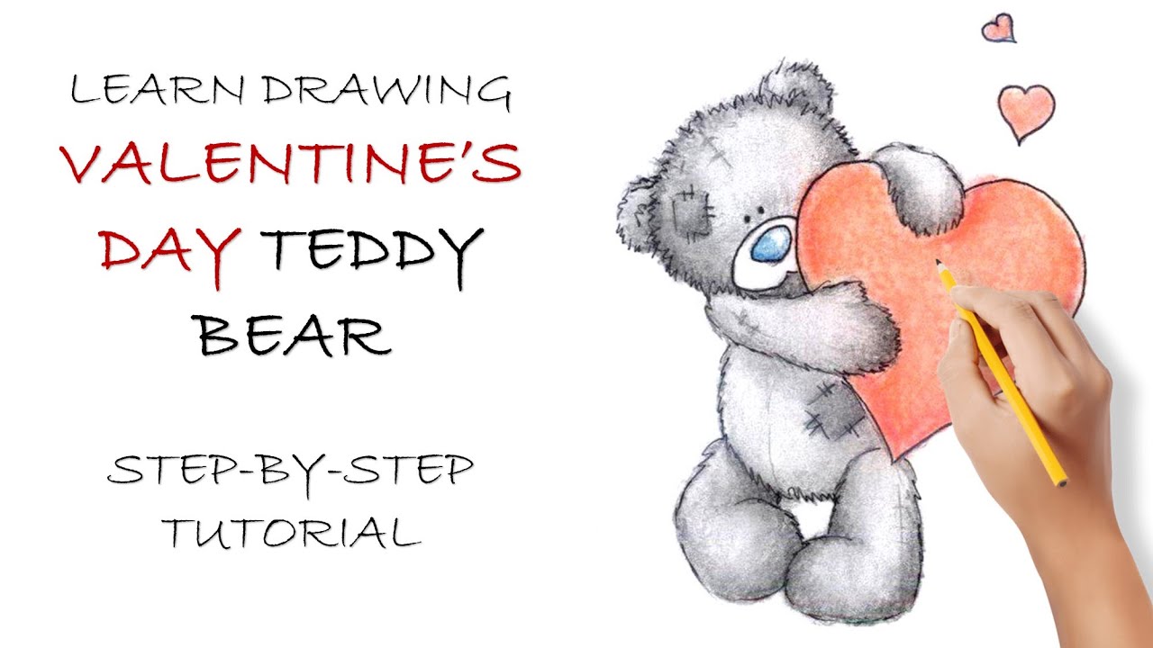 teddy bear with heart balloon Stock Illustration | Adobe Stock