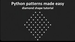 Python Diamond 💎 Pattern Every Coder Should Know