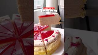 Strawberry 🍓 berry cake  🍰#strawberry crepe#crepe cake#tasty #viralvideo #youtubeshorts