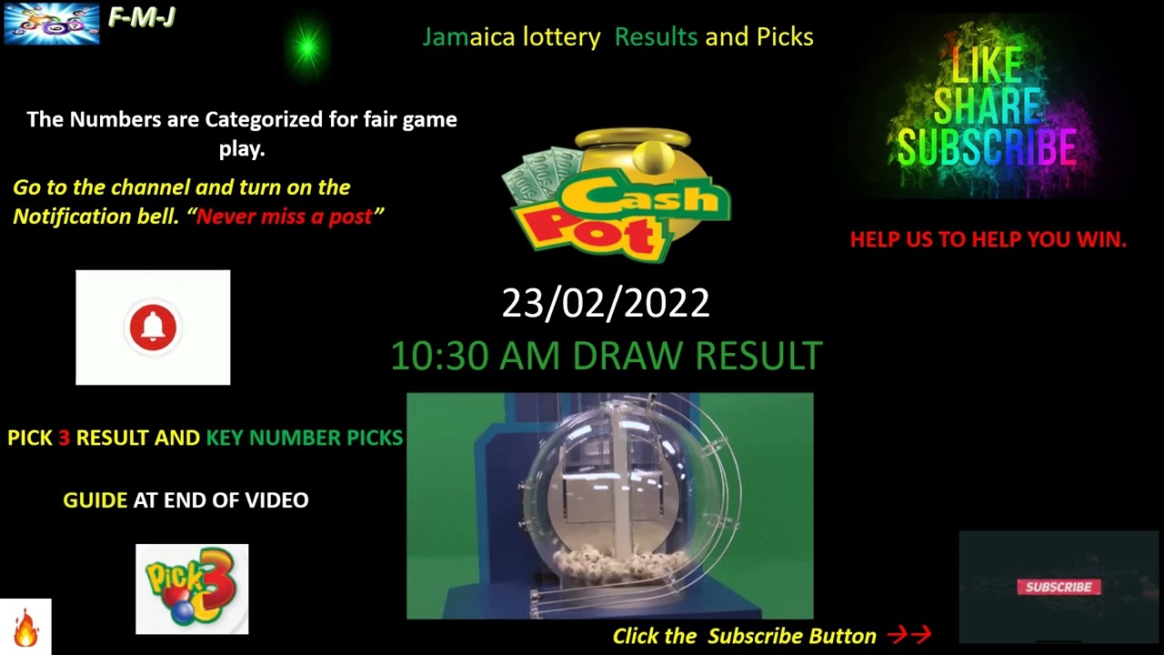 cash pot, f-m-j - lottery results jamaica, cash pot draw results, c...