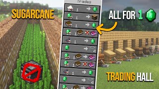 3 MUST Have Farms for your Survival World (1 EMERALD TRADES, SUGARCANE & MELON FARMS)