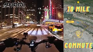 Full NYC Night Commute Experience | Nami Burn E Escooter Ride POV [4K]