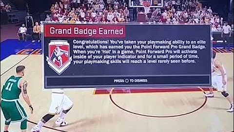 POINT FORWARD PRO GRAND BADGE!!! NBA 2k17!! How I unlocked it!!