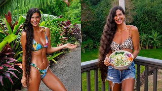 What I Eat  Raw Vegan 18Years  Avocado Hair Mask, Exotic Fruits, Juicing & Healthy Dinner Salads