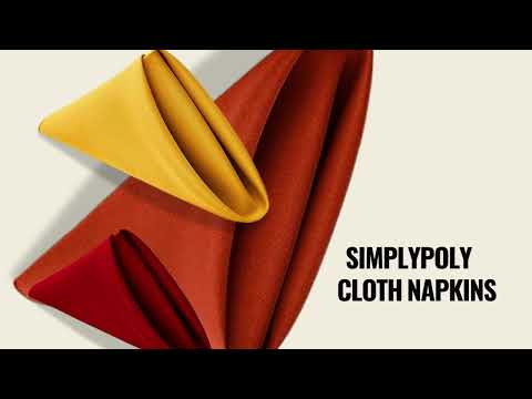 SimplyPoly Cloth Napkins | Wedding & Restaurant Table Setting Ideas | TableLinensforLess