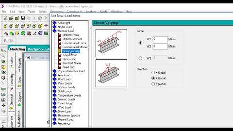 Staad Pro for beginners (episode 9). Analysis of a continuous beam loaded with several load types.
