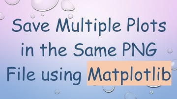 Save Multiple Plots in the Same PNG File using Matplotlib