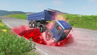 Truck Man TGS | Cars Vs Potholes #161 - BeamNG.Drive - Beamng 4 Crash