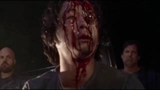 The Walking Dead: Glenn's death scene but everytime he gets hit \