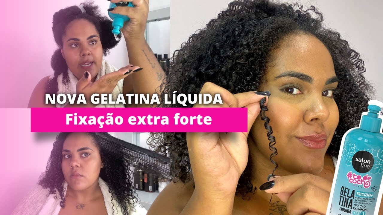 Testei a NOVA GELATINA LÍQUIDA FIXAÇÃO EXTRA FORTE da SALON LINE | Rapha Oscar