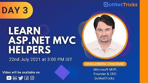 Learn ASP.NET MVC 5 Helpers | HTML Helper In MVC 5 | MVC Tutorial For Beginner 2021