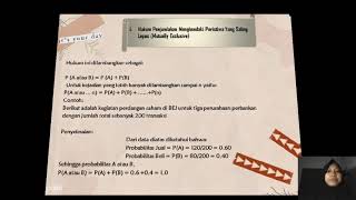 Konsep Dasar dan Hukum Penjumlahan Statistik Probabilitas