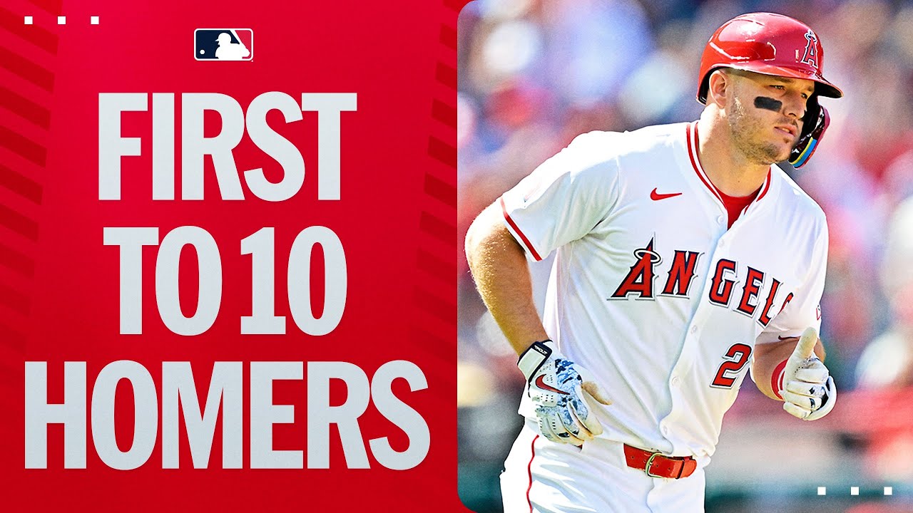 Mike Trout clobbers his 10th homer of the season! (First player in 