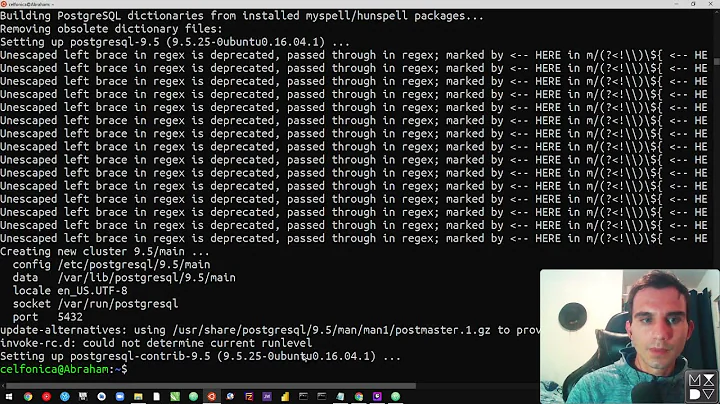 Postgres on Bash using PSQL debug cant connect to socket 5432