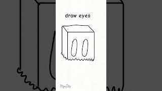 how to draw grocery bag head guy  #memes #animation #funny #kpop #howto #animationmeme