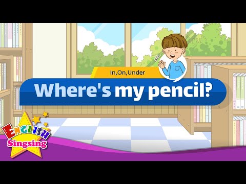 [In,On,Under] Where&amp;#39;s my pencil? - Easy Dialogue - Role Play