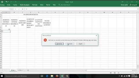 Video tutorial validacion de datos excel