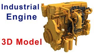 Industrial Diesel Engine - 3D Models
