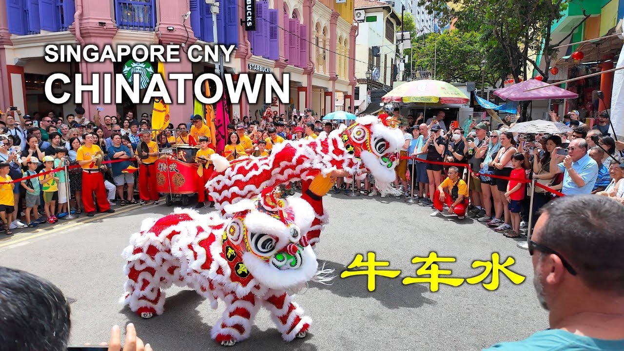 🦁 Lion Dance Performances in Chinatown Singapore | Chinese New Year 2026 | 牛车水  