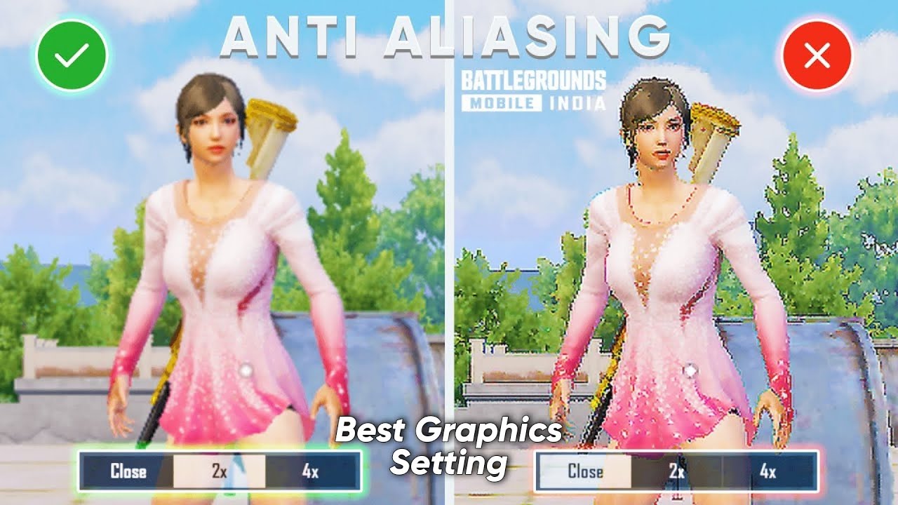 Anti Aliasing Enable vs Disable FPS Fix Lag For BGMI PUBG MOBILE