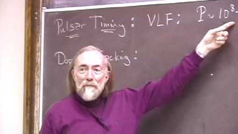 Pulsar Timing for GW Detection in the VLF Band (1/1) by Kip Thorne - GW Course: astro-gr.org