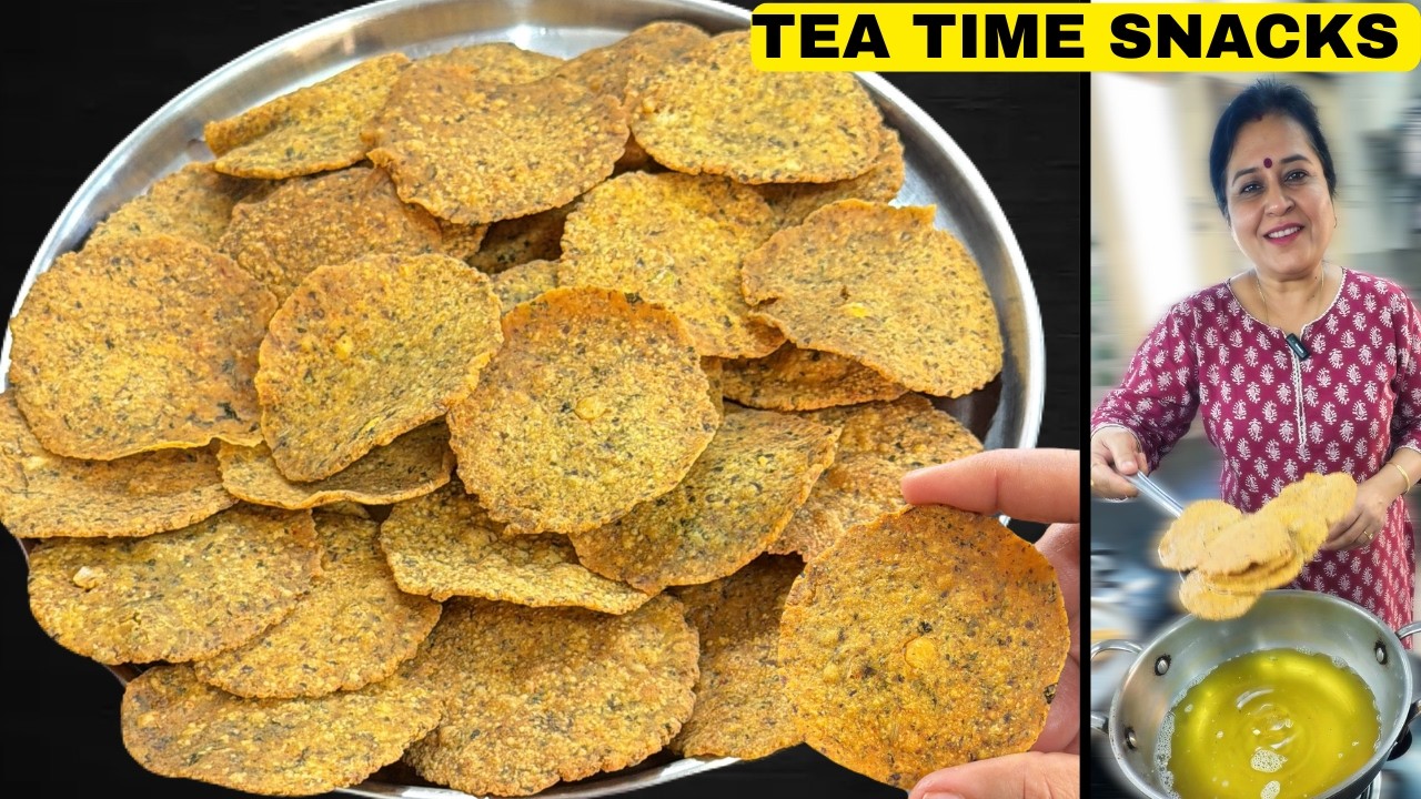 बिना बेले, बिना आटा मैदा- 10 min में 1 कप काले चने का डिब्बा भर खस्ता नाश्ता | 2 Month Store |Snacks