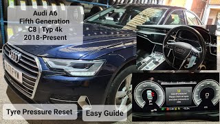 How to | New Audi A6 Hybrid | Tire Pressure reset #tpmstatus