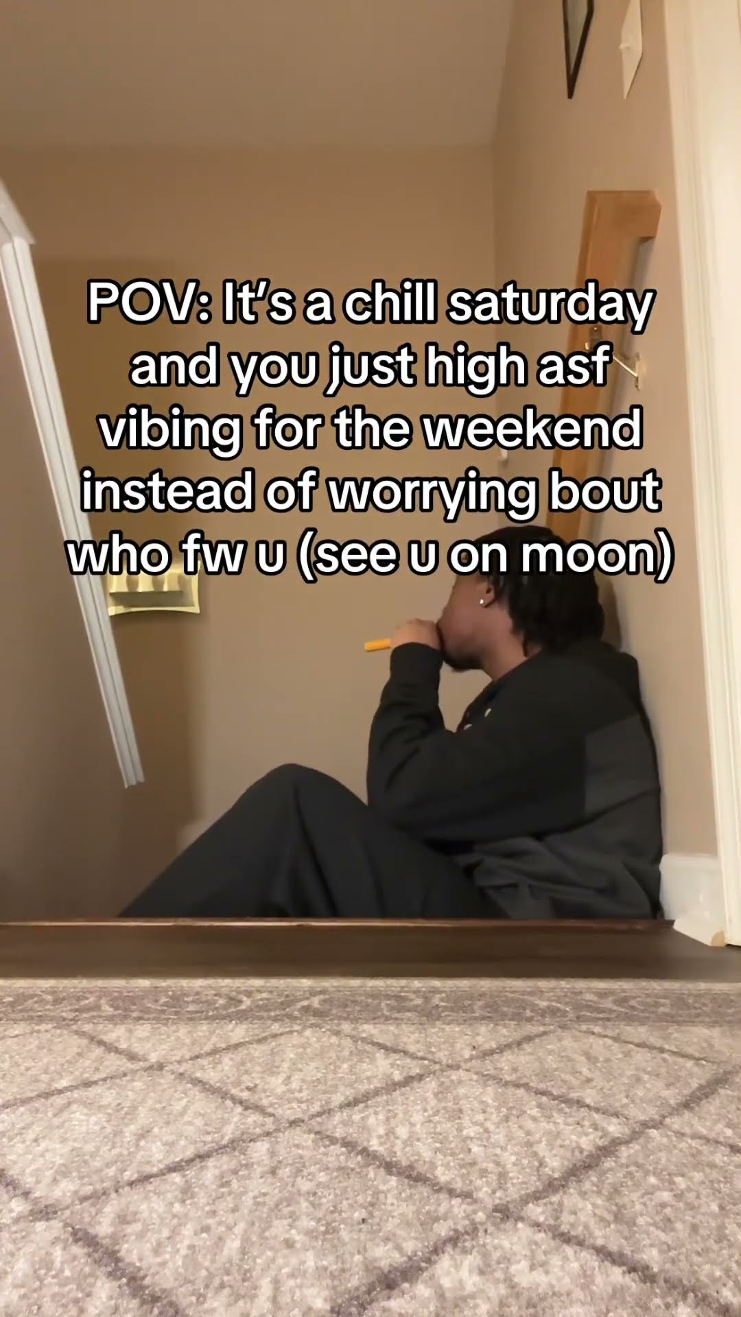 When you just chilling with prvnci ona. Chill Saturday gang