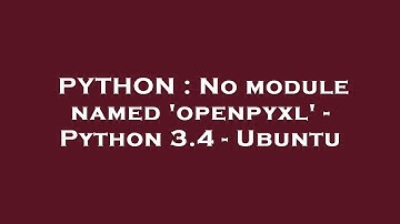 PYTHON : No module named 