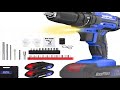 DayPlus 21 V Cordless Screwdriver,Cordless Drill with 2 x 1500 mAh Batteries,45 Nm Battery Drill,