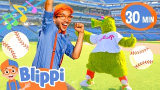 The Baseball Bounce Song | Blippi Music for Children | Nursery Rhymes for Babies