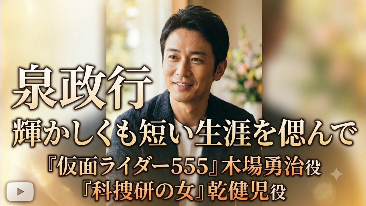 泉政行（1980年5月12日生～2015年7月28日没・享年35歳）｜『仮面