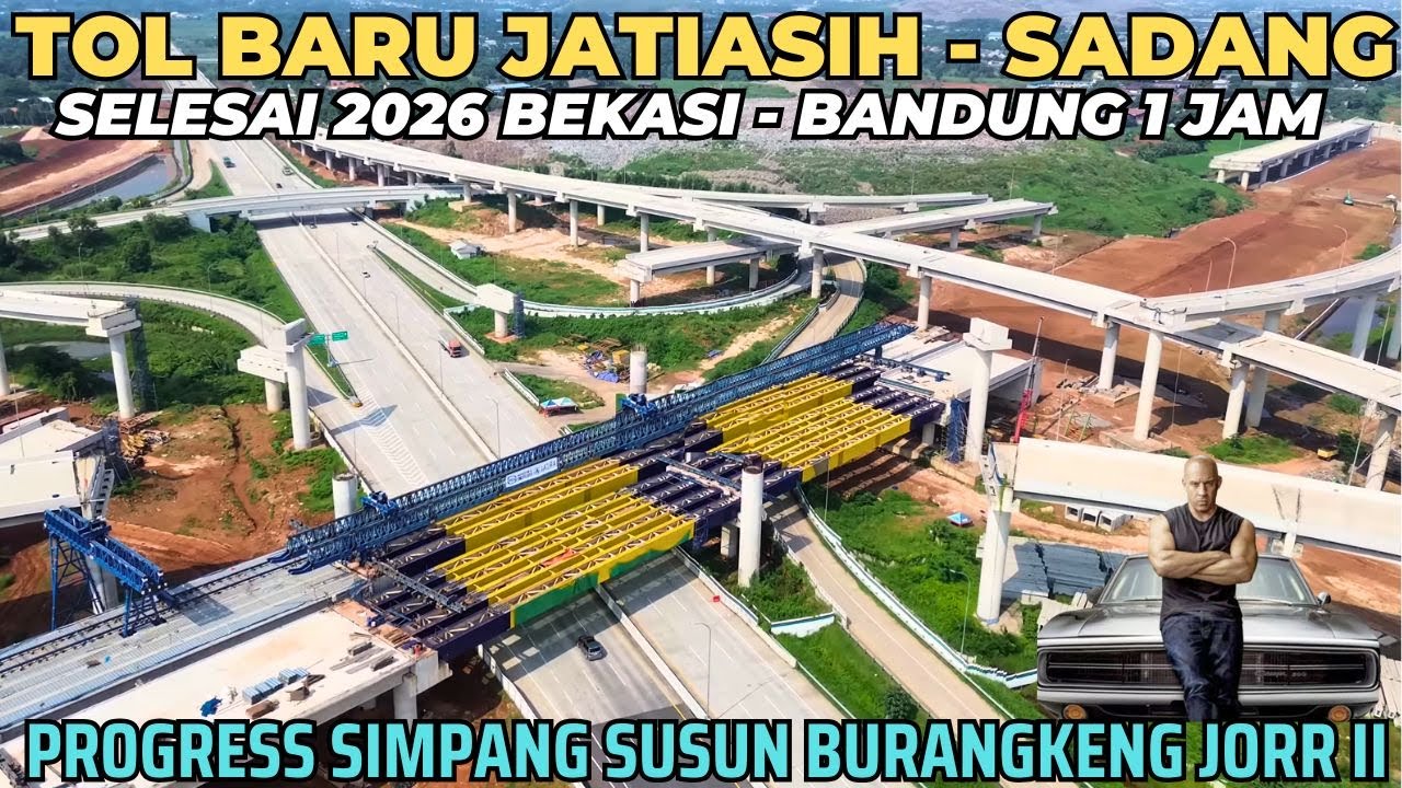TOL BARU JATIASIH - SADANG SELESAI 2026 !! GIRDER BAJA SUDAH CROSSING SS Burangkeng JAPEK II SELATAN
