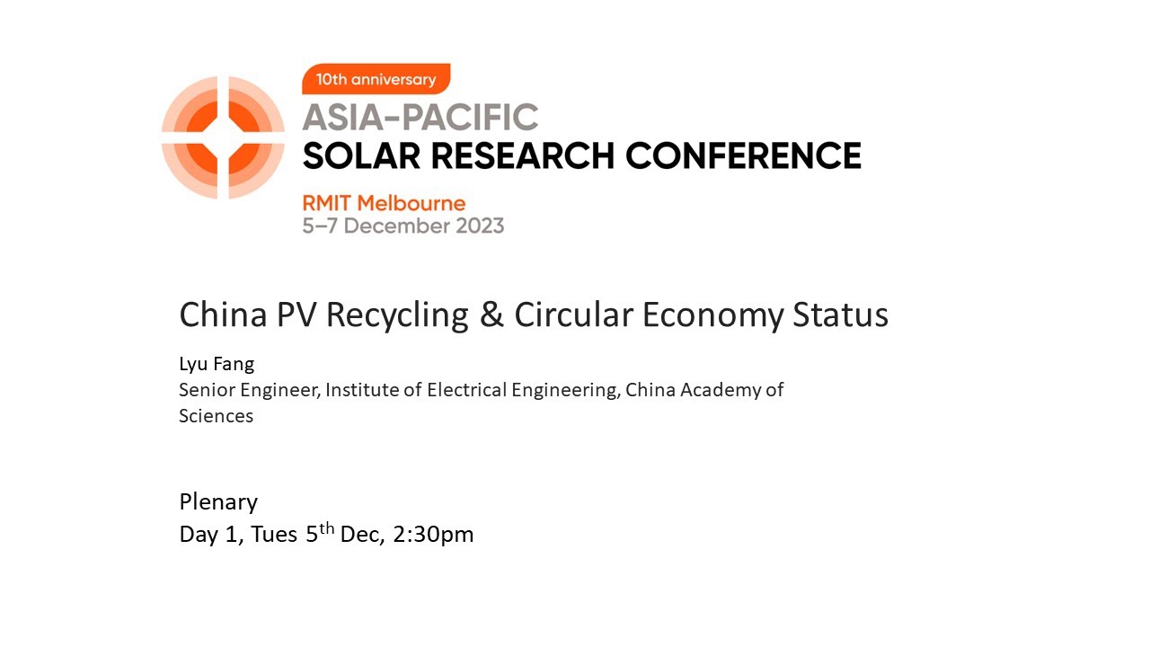 Lyu Fang - APSRC 2023 Plenary Session - YouTube